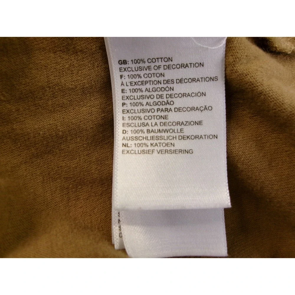 The North Face‎ Long Sleeve T-Shirt Mens L Tan Graphic Logo Sleeve BX70G20